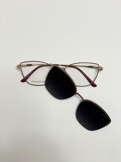 Lunettes élégantes 2 en 1 avec clip solaire polarisé + boîte offerte