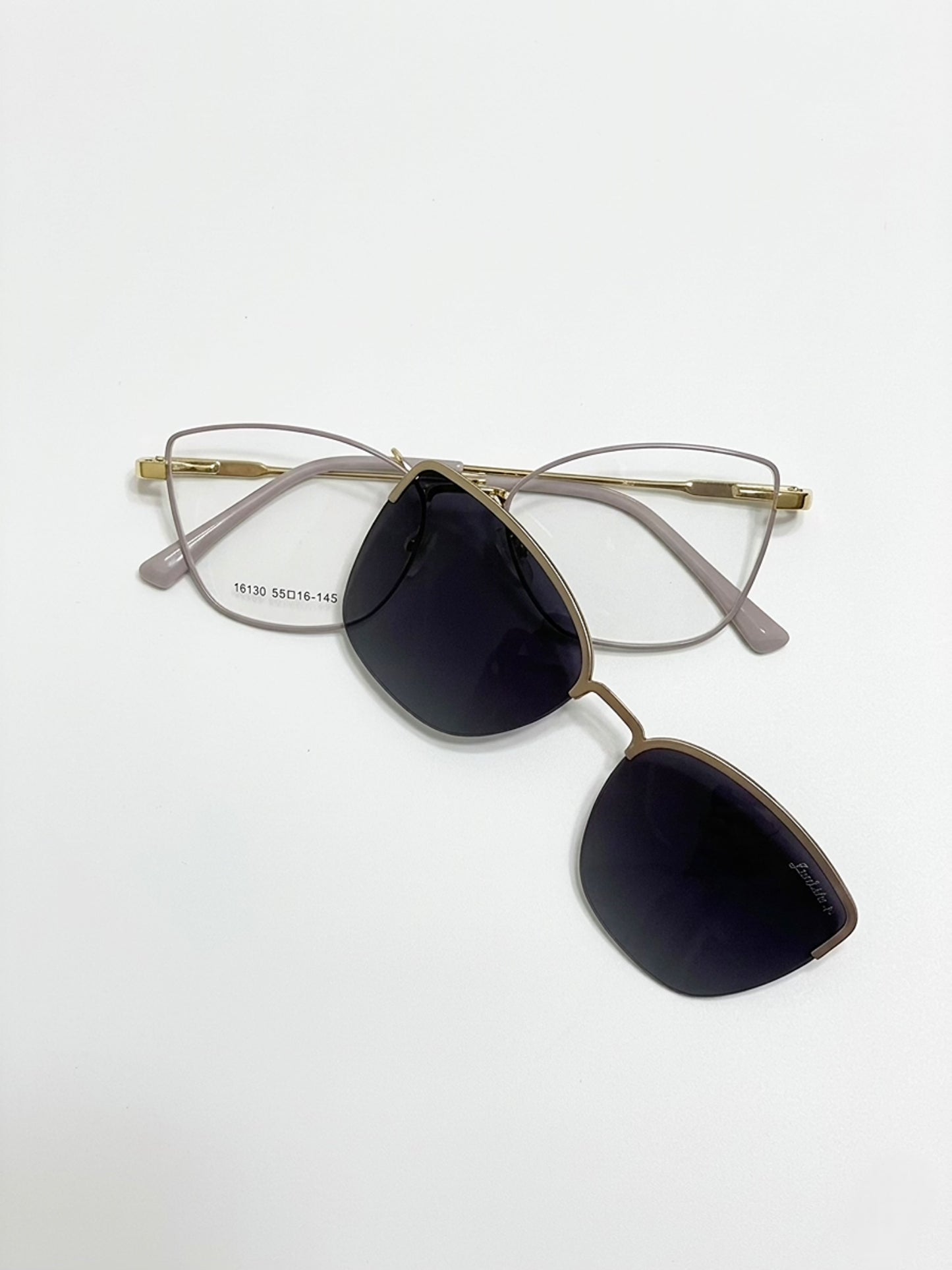 Lunettes élégantes 2 en 1 avec clip solaire polarisé + boîte offerte