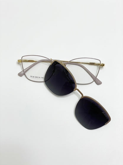 Lunettes élégantes 2 en 1 avec clip solaire polarisé + boîte offerte